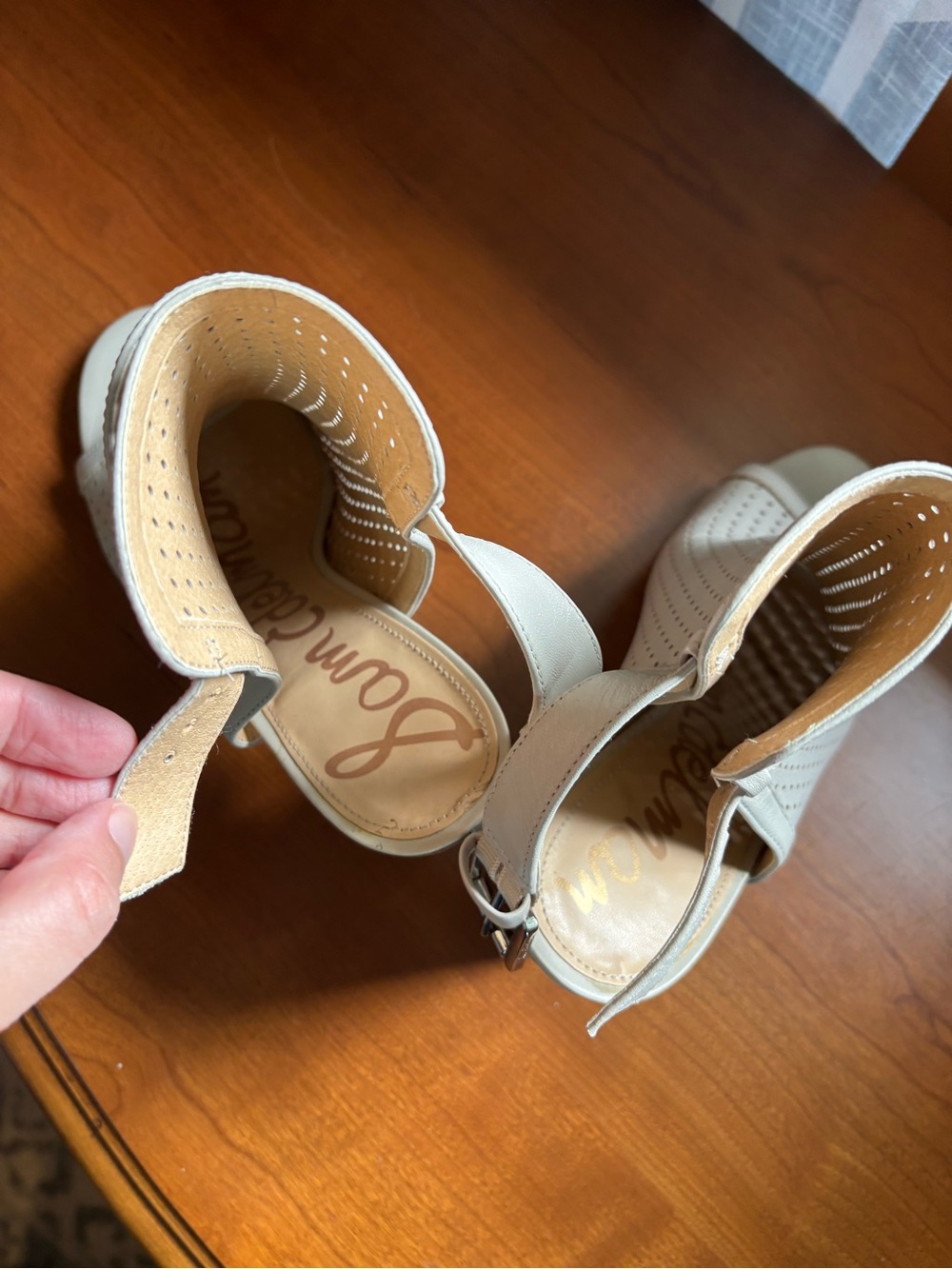 Sam Edelman Beige Block Heel - Picture 2 of 3